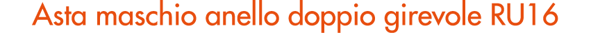 Asta maschio anello doppio girevole RU16